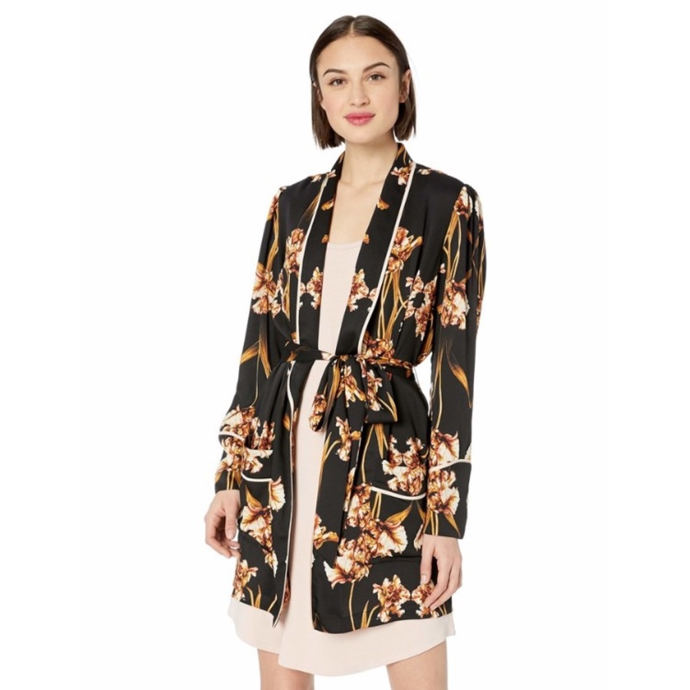 Bcbg Tulip Print Robe Jacket XS